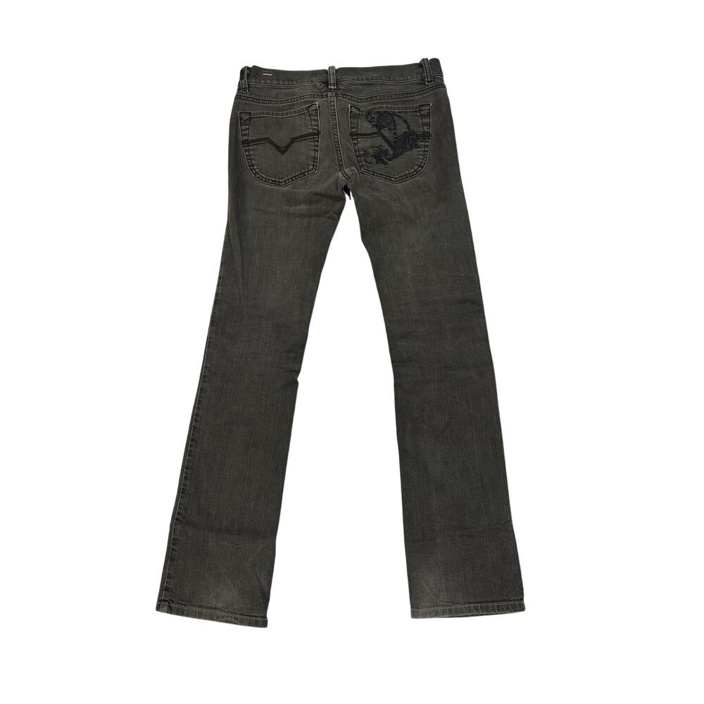 Diesel Liv Jeans 26x30 Made in Italy Gray Wash Stretch Straight Leg - Picture 3 of 13